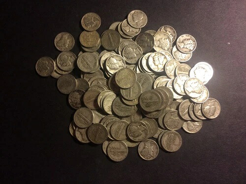 大セール $6.50 すべてのダイム 90% 米国造幣局銀貨 1965 年以前!