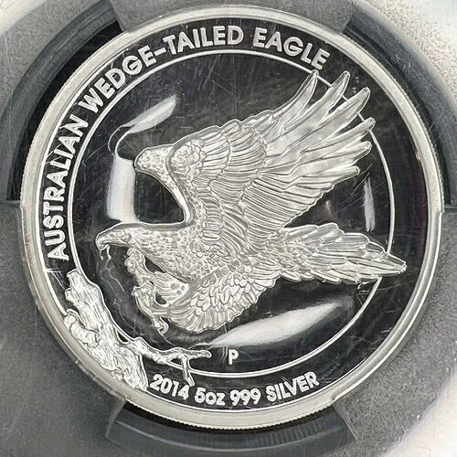 2014年 PCGS PR69 5オンス .999 純銀 オーストラリア ウェッジテールイーグル コイン＆ボックス