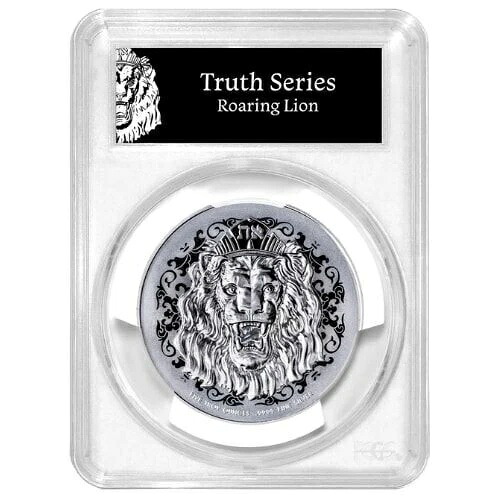 2024年 ニウエ 5オンス 銀貨 咆哮するユダのライオン PCGS MS-70 高浮き彫り銀貨｜WORLD RESOURCE【QUEEN店】