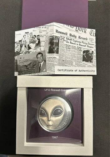 2017年 3オンス スターリングシルバー ロズウェル事件 UFO 3000フラン ****送料無料****｜WORLD RESOURCE【QUEEN店】