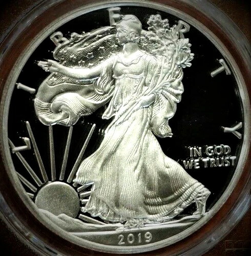 2019 S プルーフ シルバー イーグル PCGS PR70 発行初日 シルバー フォイル ?538?V10?｜WORLD RESOURCE【QUEEN店】