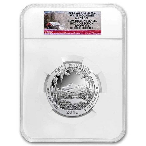 2013 5オンス シルバー ATB ホワイトマウンテン MS-69 DPL NGC