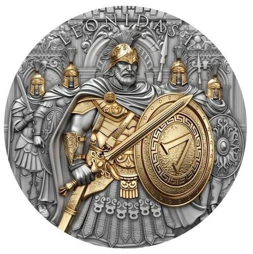 レオニダス 伝説の戦士 2オンス 銀貨 5ドル ニウエ 2025年以降