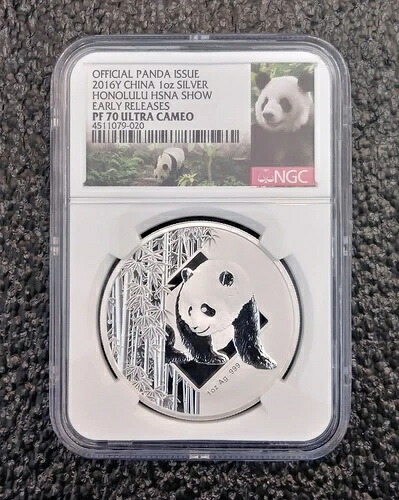2016 Y 中国 1オンス シルバー ホノルル HSNA ショー NGC PF70 ウルトラ カメオ 早期リリース。