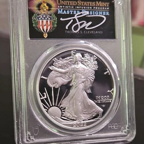 2022 S プルーフ シルバー イーグル PCGS PR70 アドバンスリリース トーマス クリーブランド トーチ｜WORLD RESOURCE【QUEEN店】