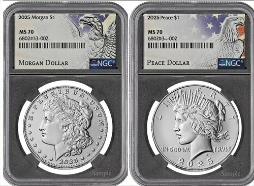 2025年 モルガン＆ピース シルバー ダラー $1 NGC MS70 - #2146 プレセール｜WORLD RESOURCE【QUEEN店】