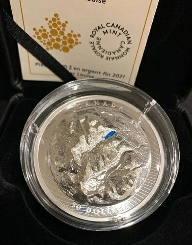 2021年 レイク・ルイーズ エクストラハイレリーフ 82.3gr 純銀 .9999 カナダ産銀貨