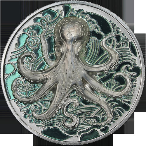 2025年 ピトケアン諸島 2オンス シルバー $5 オーシャンワンダーズ オクトパス UHR OGP - 在庫あり｜WORLD RESOURCE【QUEEN店】