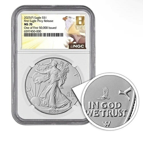 2025 P シルバー イーグル プリヴィ NGC MS70 50000 枚中 1 枚目 8TH ERA エイス エラ - 手元にあります!｜WORLD RESOURCE【QUEEN店】