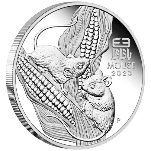 1オンス 1ドル オーストラリア銀貨 ルナIII - 2020年 ねずみ年 プルーフ -