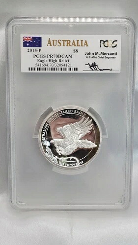 2015年 P オーストラリア $8 5オンス ウェッジテール イーグル ハイリリーフ マーカンティ PCGS PR70 DCAM｜WORLD RESOURCE【QUEEN店】