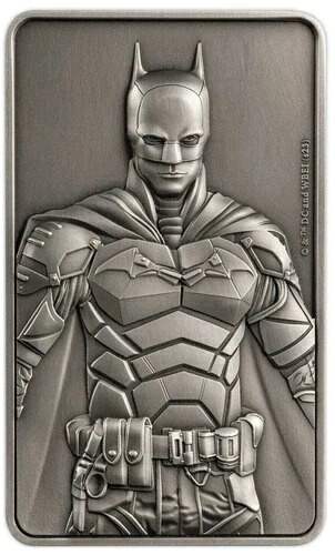 2023 バルバドス THE BATMAN 3 オンス $5 シルバー UHR アンティーク バー コイン - わずか 250 枚しか鋳造されません!