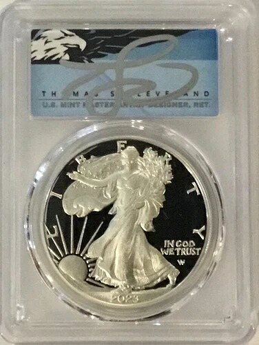 2023-W 1ドル プルーフ シルバー イーグル PCGS 70 DCAM 発行初日おめでとうございます T.C｜WORLD RESOURCE【QUEEN店】 92,565円