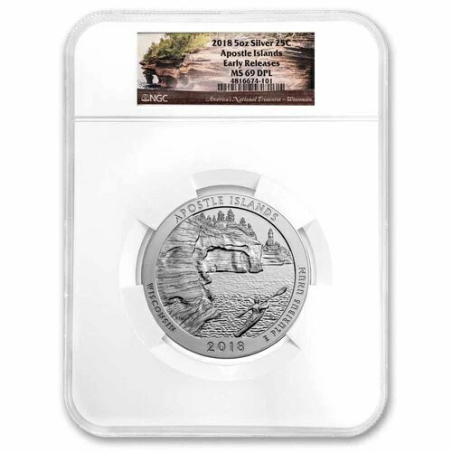 2018年 5オンス シルバー ATB アポストル諸島 MS-69 DPL NGC (ER/FR)|WORLD RESOURCE【QUEEN店】