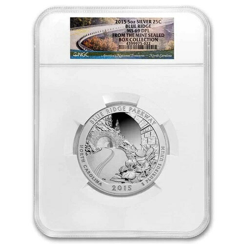 2015 5オンス シルバー ATB ブルーリッジパークウェイ MS-69 DPL NGC