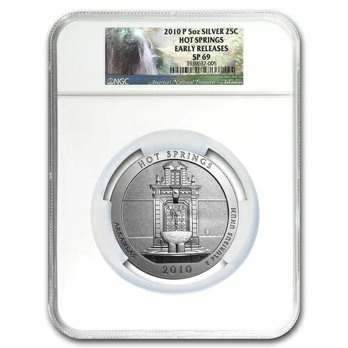 2010-P 5オンス シルバー ATB ホットスプリングス SP-69 NGC (ER)|WORLD RESOURCE【QUEEN店】