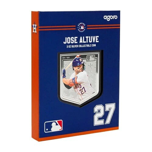2025 MLB選手 ホセ・アルトゥーベ 3オンス シルバーコイン Agoro製 発行枚数200枚|WORLD RESOURCE【QUEEN店】