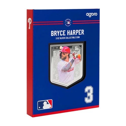 2025 MLB選手 ブライス・ハーパー 3オンス シルバーコイン Agoro 200枚限定|WORLD RESOURCE【QUEEN店】