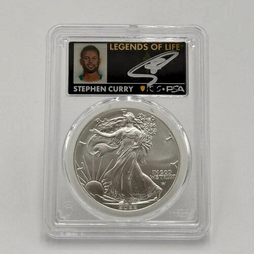 2022年 1ドル シルバーイーグル ステフィン・カリー サイン入り PCGS