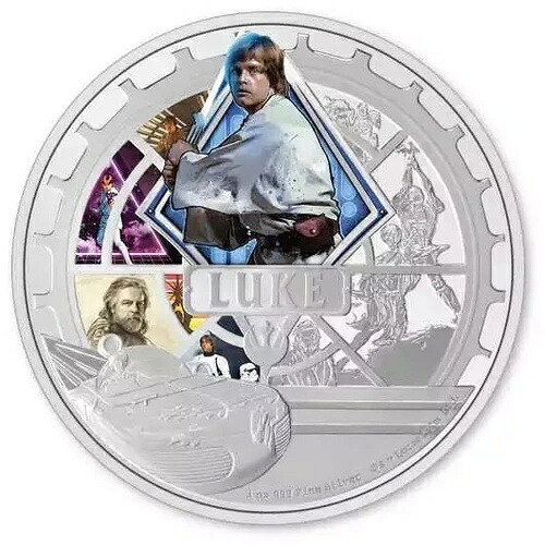 2023年 スター・ウォーズ ルーク・スカイウォーカー 3オンス .999 シルバーコイン｜WORLD RESOURCE【QUEEN店】