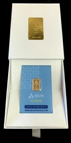 PAMP ACRE ゴールド スイス 2.5グラム .9999 ファインバー 密封分析 COAカード 箱入り｜WORLD RESOURCE【QUEEN店】