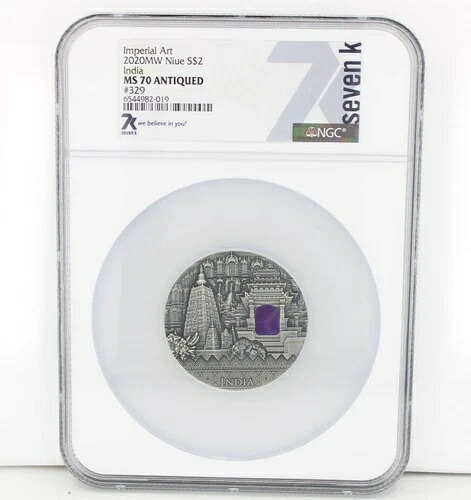 2020年 ニウエ 2オンス シルバー アンティーク インド帝国美術コイン MS 70 アンティーク NGC #329｜WORLD RESOURCE【QUEEN店】