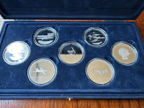 リベリア 2003年 10ドル 航空マイルストーンセット 7x25g 銀貨｜WORLD RESOURCE【QUEEN店】