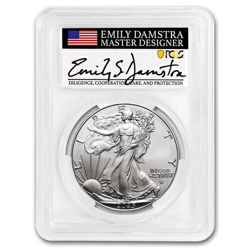 2025-W バーニッシュドシルバーイーグル SP-70 PCGS (AR、ダムストラ)｜WORLD RESOURCE【QUEEN店】