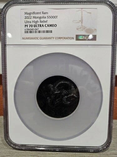 2022 NGC PF 70 ウルトラ カメオ モンゴル ハイマグニフィセントラム ウルトラレリーフ 5オンス...- 102,850円