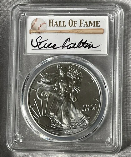2021年 PCGS MS70 シルバーイーグル タイプ1 発行初日 スティーブ・カールトン｜WORLD RESOURCE【QUEEN店】 98,010円