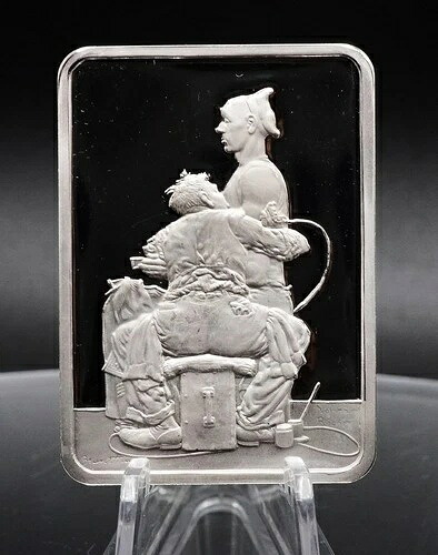 ノーマン・ロックウェル TATTOOIST 1944 インクタトゥー TONED 1oz 999 FINE シルバーバー C6197｜WORLD RESOURCE【QUEEN店】