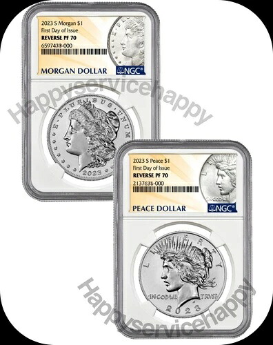 2023-S モーガン&ピース ドル 2枚組 リバース プルーフセット FDI NGC PF70 -|WORLD RESOURCE【QUEEN店】