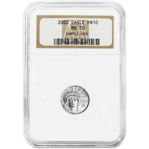 2000年 10ドル 1/10オンス アメリカン プラチナ イーグル NGC MS70 ブラウンラベル