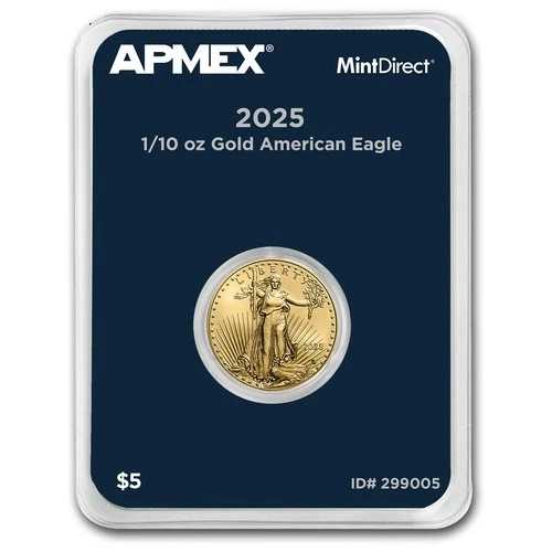 2025年 1/10オンス アメリカン ゴールド イーグル (MintDirect? シングル)