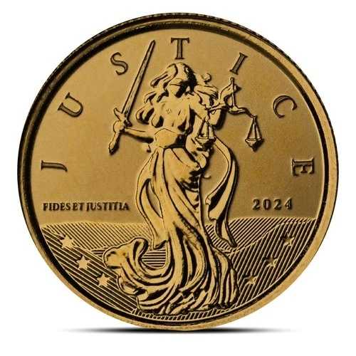 2024年 1/10オンス ジブラルタル レディ・ジャスティス 金貨 (BU)