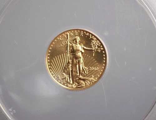 2010 G$5 1/10オンス ゴールド アメリカンイーグル ANACS MS-70 ファーストリリース レッドラベル (a)｜WORLD RESOURCE【QUEEN店】