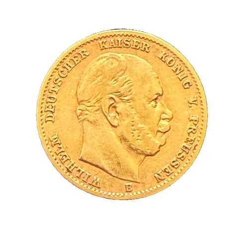 ドイツ プロイセン 1873 B 金貨 10マルク 流通 ヴィルヘルム 120,450円