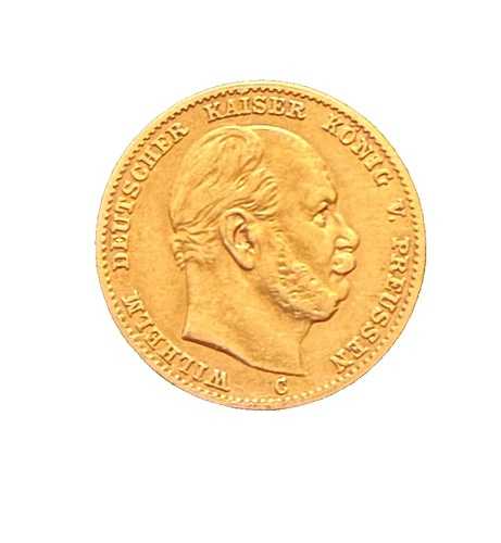 ドイツ プロイセン 1873 C 金貨 10マルク 流通 ヴィルヘルム