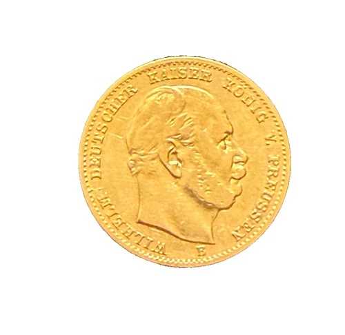 ドイツ プロイセン 1872 B 金貨 10マルク 流通 ヴィルヘルム