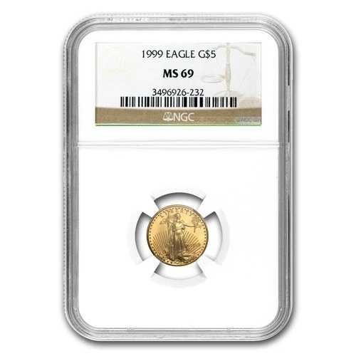 1999年 1/10オンス アメリカンゴールドイーグル MS-69 NGC