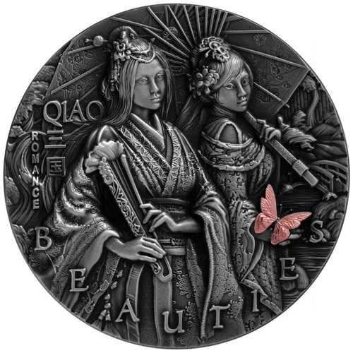 ニウエ 2021 三国志演義 喬姉妹 2オンス 銀貨 -｜WORLD RESOURCE【QUEEN店】