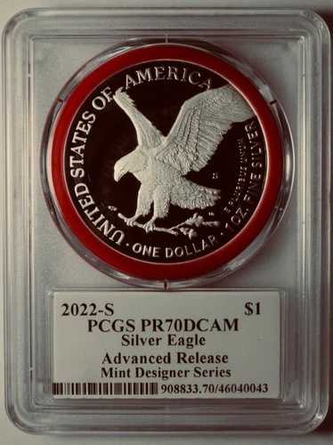 2022 S PCGS PR70DCAM シルバーイーグル アドバンスリリース ミント デザイナーシリーズ ダムストラ!