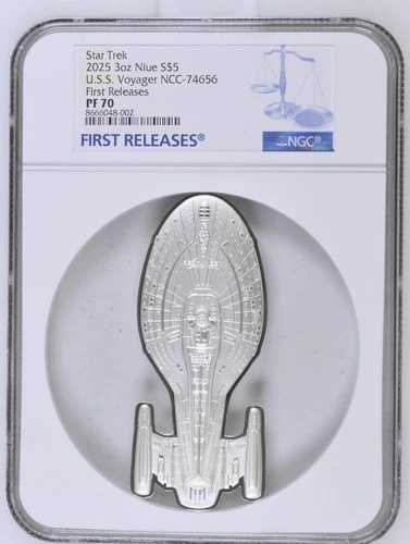 2025 NGC PF 70 NIUE 3オンス $5 「U.S.S. VOYAGER NCC-74656」 初リリース
