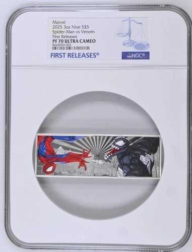 2025 NGC PF 70 NIUE 3オンス $5 「スパイダーマン VS ヴェノム」初リリース