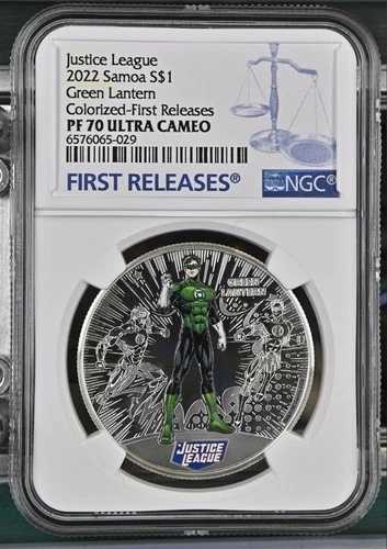 2022年 ソモア 1ドル ジャスティス・リーグ グリーンランタン シルバーコイン NGC PF70 FR Pop 7 レア