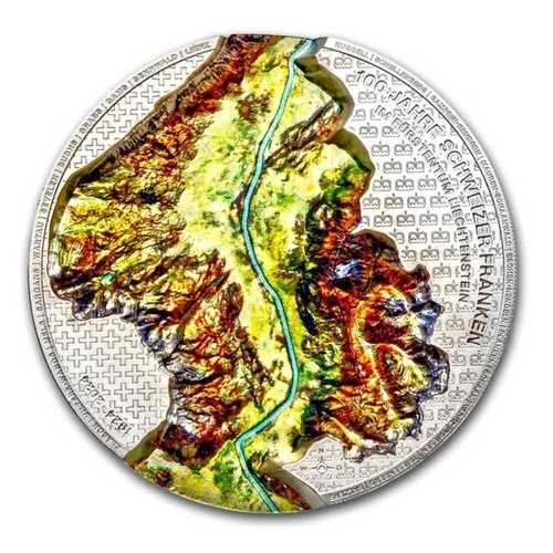 2024年 リヒテンシュタイン 銀貨 5オンス スイスフラン100周年記念 PCGS SP70 FDOI