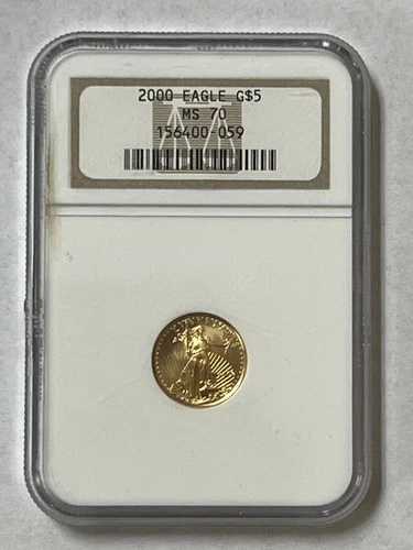 2000 P $5 アメリカン ゴールド イーグル 1/10 オンス 金貨 NGC MS-70