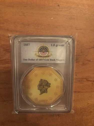 1857年 SS セントラルアメリカ 難破船回収 1.5グラム金貨 ボブ・エバンス PCGS