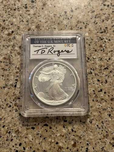 1995年 Pプルーフ シルバーイーグル PCGS PR70 クラシックブルーラベル 希少！TDロジャーズサイン入り
