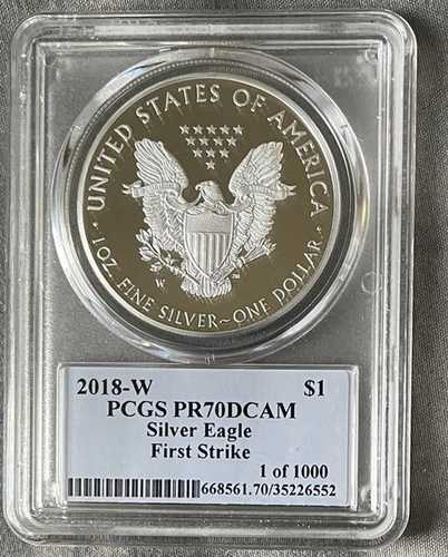 2018-W 1ドル シルバーイーグル PCGS PR70DCAM プルーフセット FS クリーブランドサイン